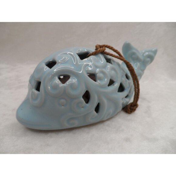Dolphin & Whale Sachet Holders Blue Ceramic Nautical Decor - Picture 4 of 6